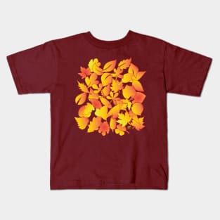 Leaves-yellow Kids T-Shirt